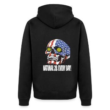 Jeu de rôle - Veste à capuche bio Premium Unisexe - noir - Dos - Nico (187cm)