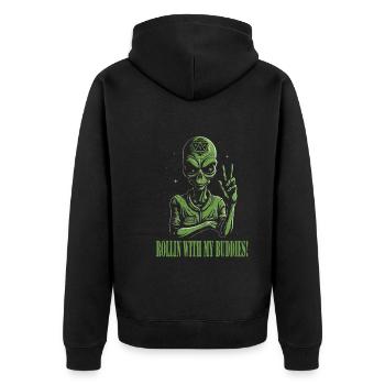 Jeu de rôle - Veste à capuche bio Premium Unisexe - noir - Dos - Nico (187cm)