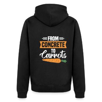 Lotissements dans la ville - Veste à capuche bio Premium Unisexe - noir - Dos - Nico (187cm)