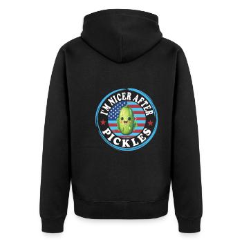 Gurken - Unisex Premium Bio Zip Hoodie - Schwarz - Hinten - Nico (187cm)