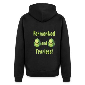 Gurken - Unisex Premium Bio Zip Hoodie - Schwarz - Hinten - Nico (187cm)