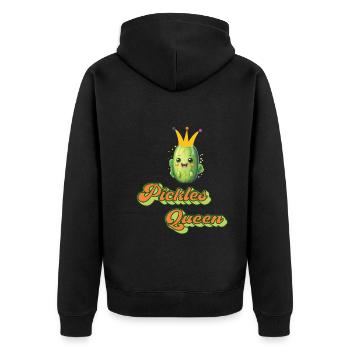 Gurken - Unisex Premium Bio Zip Hoodie - Schwarz - Hinten - Nico (187cm)