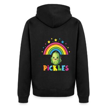 Gurken - Unisex Premium Bio Zip Hoodie - Schwarz - Hinten - Nico (187cm)