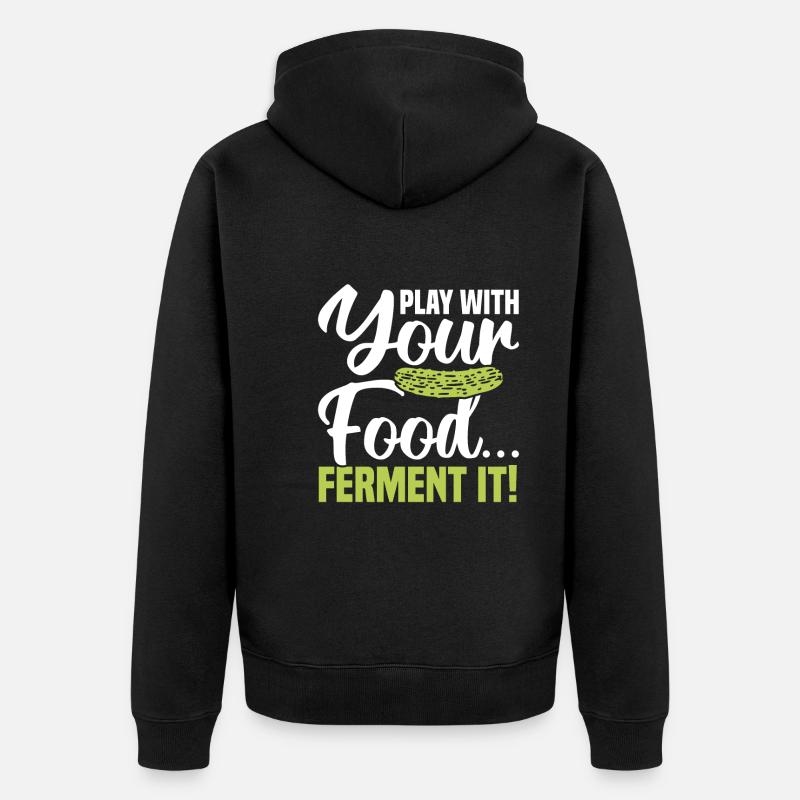 Gurken - Unisex Premium Bio Zip Hoodie - Schwarz