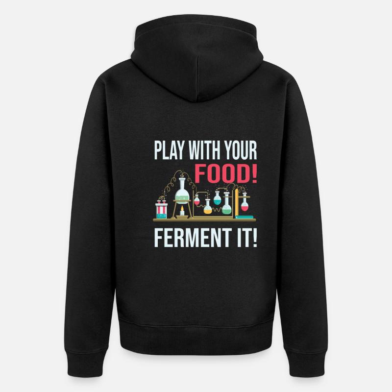 Fermentation - Unisex Premium Bio Zip Hoodie - Schwarz