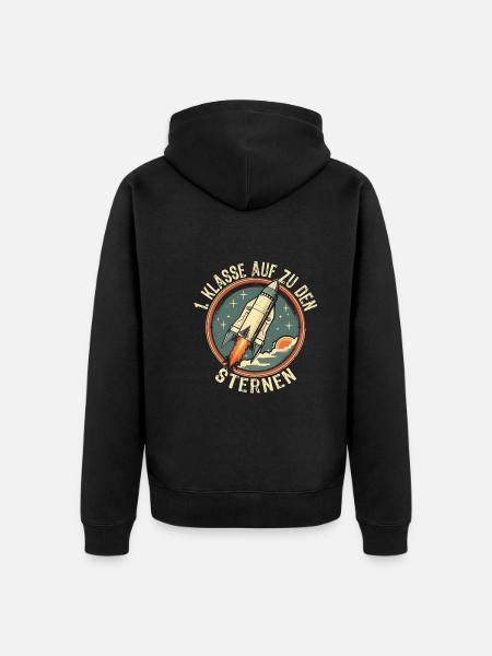 Schoolchild - Unisex Premium Organic Zip Hoodie - black