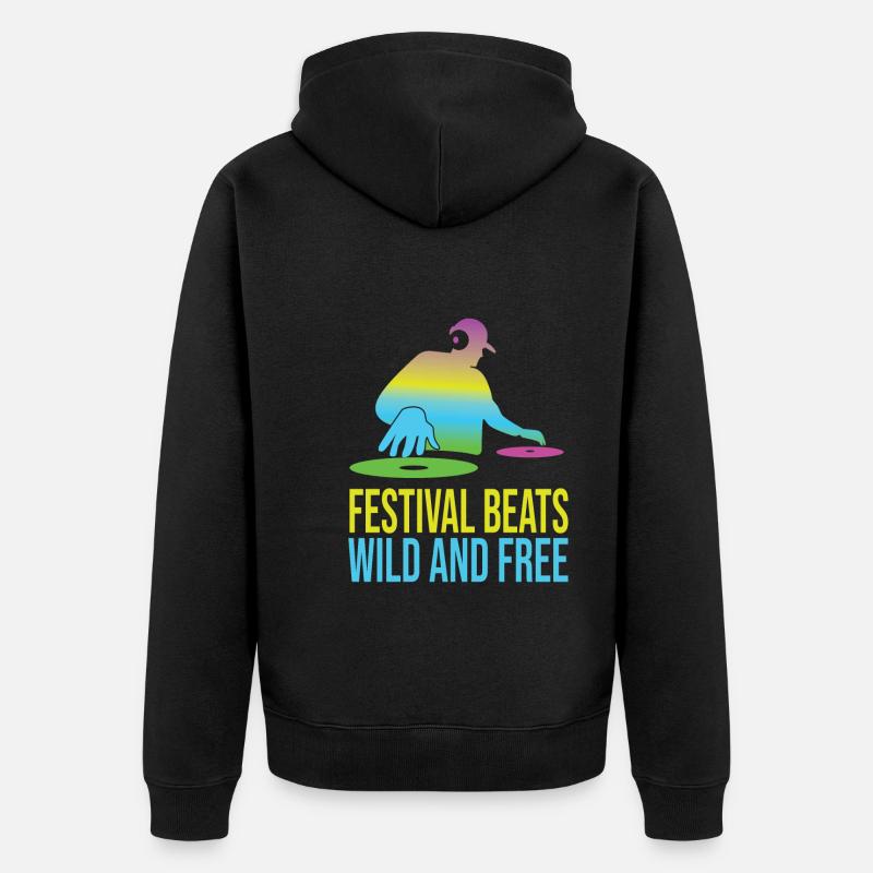 Fête - Veste à capuche bio Premium Unisexe - noir