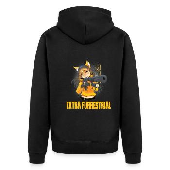 Furry Fandom - Unisex Premium Organic Zip Hoodie - black - Back - Nico (187cm)