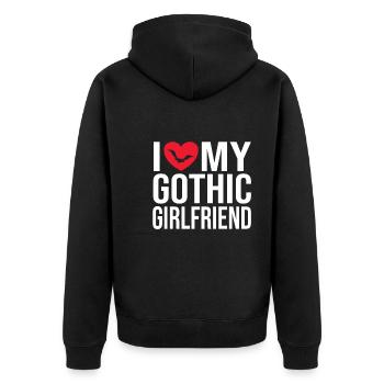 Goth Emo - Veste à capuche bio Premium Unisexe - noir - Dos - Nico (187cm)