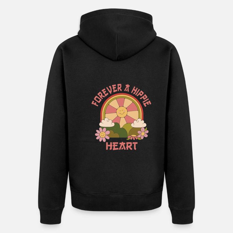 Hippie - Veste à capuche bio Premium Unisexe - noir