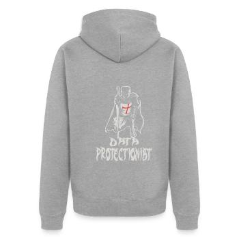 Daten Analytiker Datenschutz Beauftragter - Unisex Premium Bio Zip Hoodie - Grau meliert - Hinten - Nico (187cm)