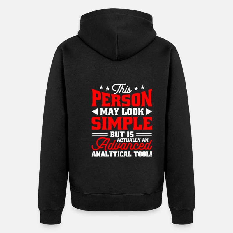Data Analyst Data Protection Officer - Unisex Premium Organic Zip Hoodie - black