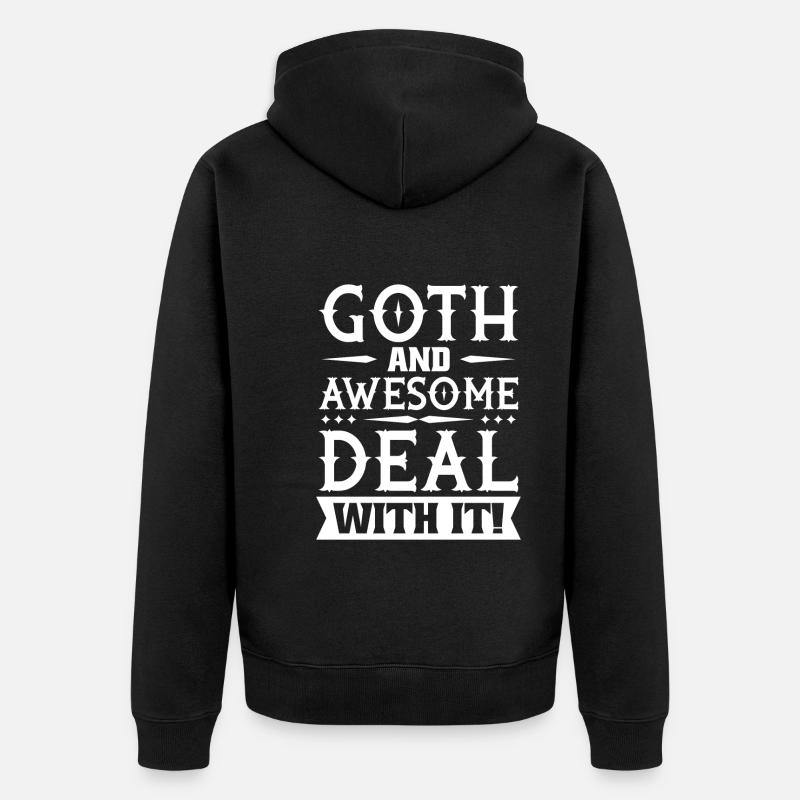 Goth Emo - Veste à capuche bio Premium Unisexe - noir