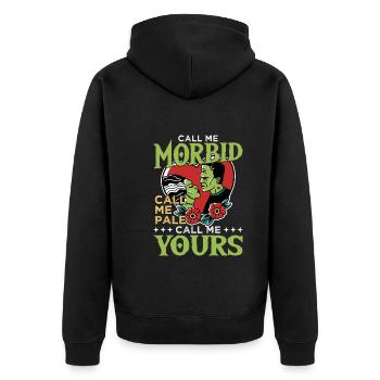 Goth Emo - Unisex Premium Organic Zip Hoodie - black - Back - Nico (187cm)