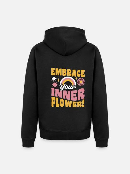 Hippy - Unisex Premium Organic Zip Hoodie - black