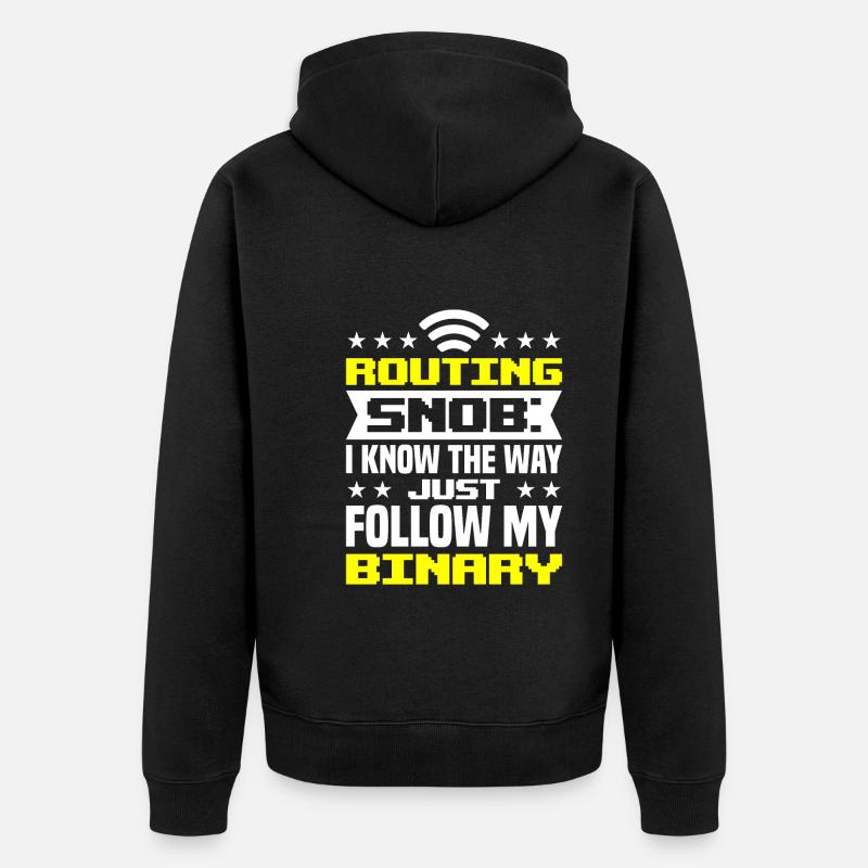 Network Engineer - Unisex Premium Bio Zip Hoodie - Schwarz