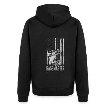Pêche à la perche - Veste à capuche bio Premium Unisexe - noir - Dos - Nico (187cm)