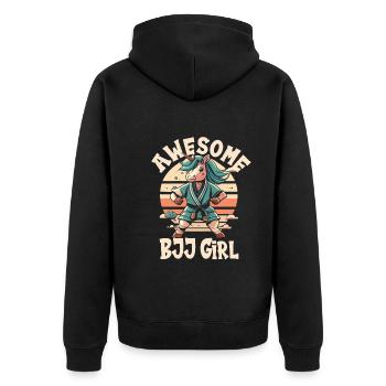 Jiu Jitsu brésilien - Veste à capuche bio Premium Unisexe - noir - Dos - Nico (187cm)