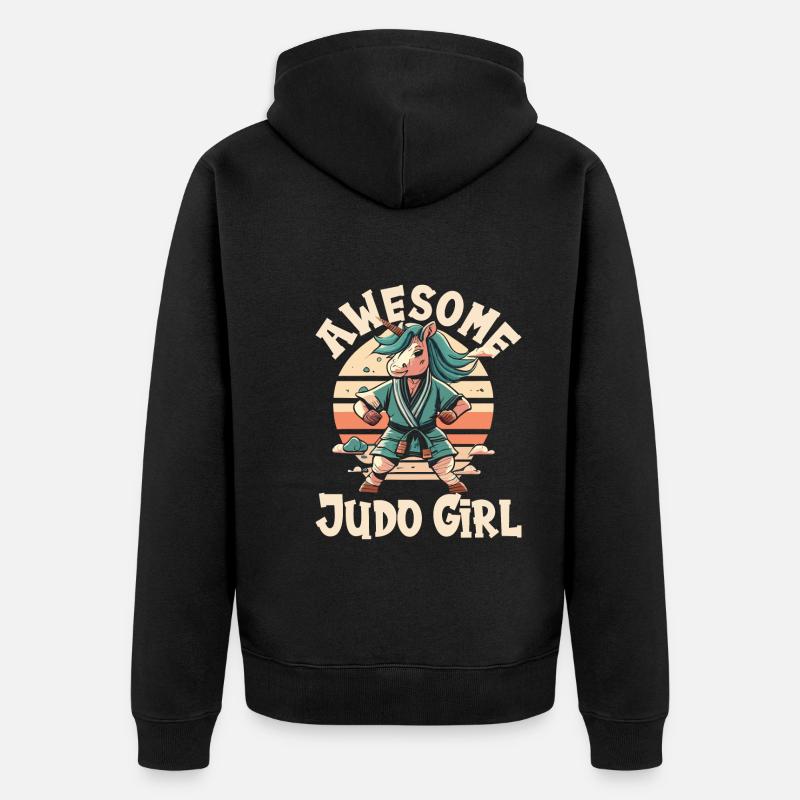 Judo - Veste à capuche bio Premium Unisexe - noir