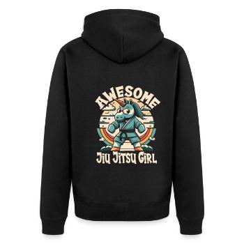 Jiu Jitsu - Veste à capuche bio Premium Unisexe - noir - Dos - Nico (187cm)
