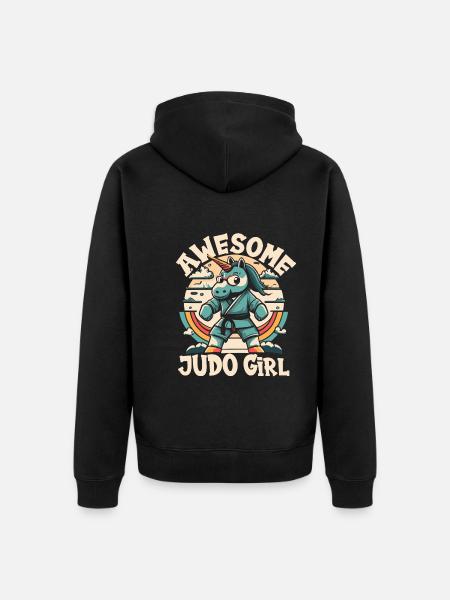 Judo - Veste à capuche bio Premium Unisexe - noir