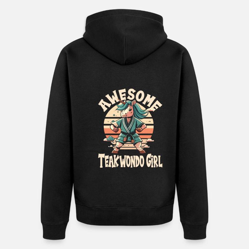 Teakwondo - Veste à capuche bio Premium Unisexe - noir