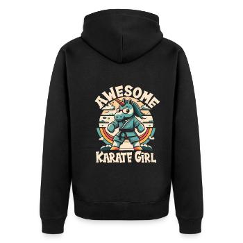 Karaté - Veste à capuche bio Premium Unisexe - noir - Dos - Nico (187cm)