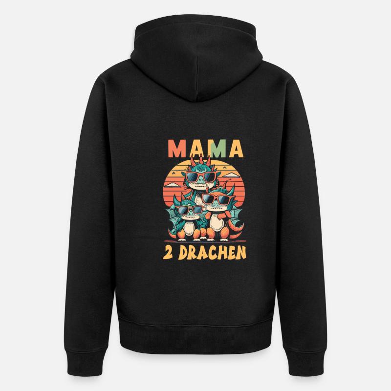 Mama - Unisex Premium Bio Zip Hoodie - Schwarz
