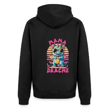 Maman - Veste à capuche bio Premium Unisexe - noir - Dos - Nico (187cm)