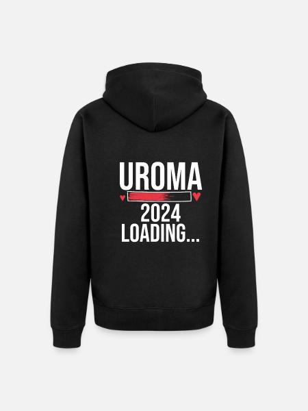 Urgroßmutter 2024 Uroma - Unisex Premium Bio Zip Hoodie - Schwarz