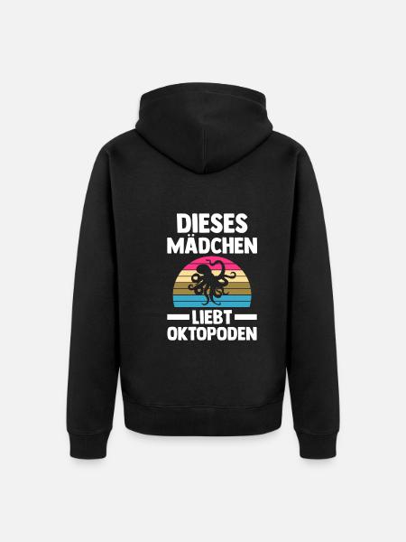Tintenfisch Oktopus - Unisex Premium Bio Zip Hoodie - Schwarz