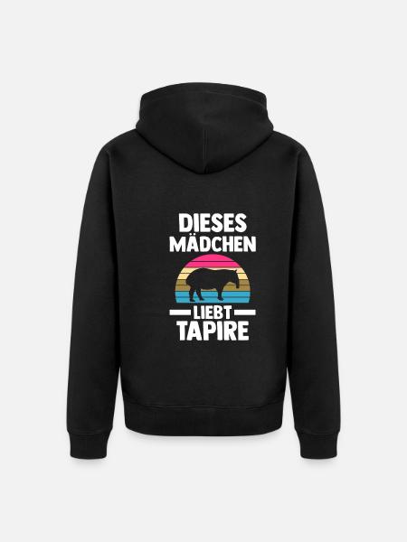 Tapir - Unisex Premium Bio Zip Hoodie - Schwarz