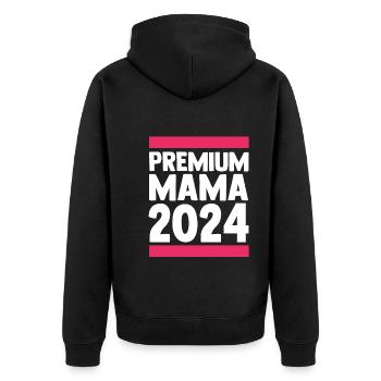 Maman à venir 2024 - Veste à capuche bio Premium Unisexe - noir - Dos - Nico (187cm)