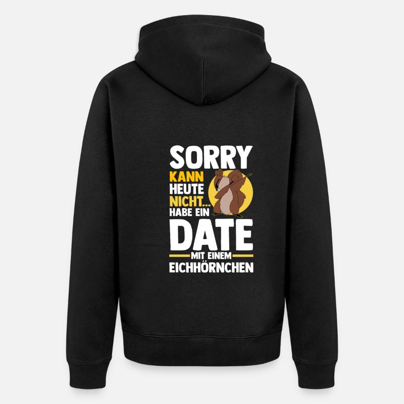 Eichhörnchen - Unisex Premium Bio Zip Hoodie - Schwarz