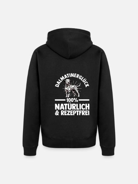 Hund Dalmatiner - Unisex Premium Bio Zip Hoodie - Schwarz