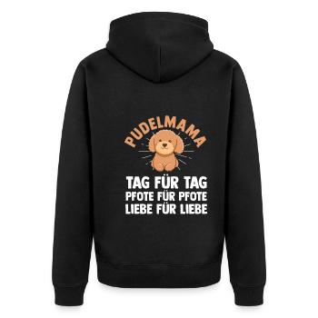 Chien Maman Caniche Maman Maman Mère Caniche - Veste à capuche bio Premium Unisexe - noir - Dos - Nico (187cm)