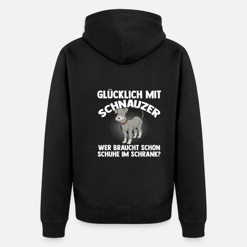 Chien Schnauzer Schnauzer géant - Veste à capuche bio Premium Unisexe - noir