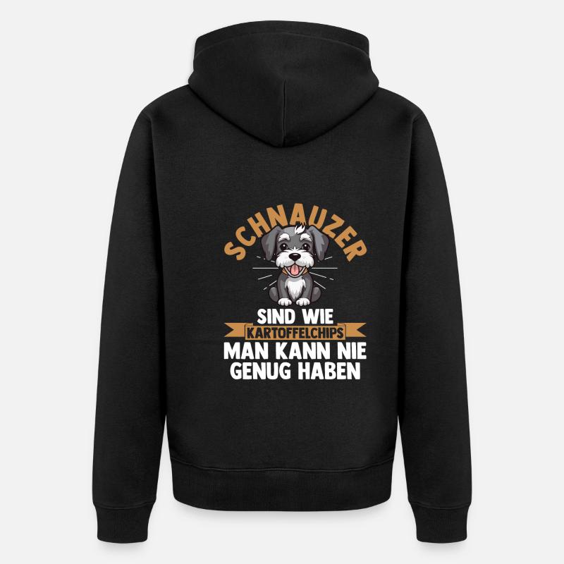 Schnauzer géant Schnauzer chien - Veste à capuche bio Premium Unisexe - noir