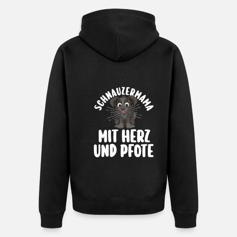 Schnauzer géant Schnauzer chien - Veste à capuche bio Premium Unisexe - noir