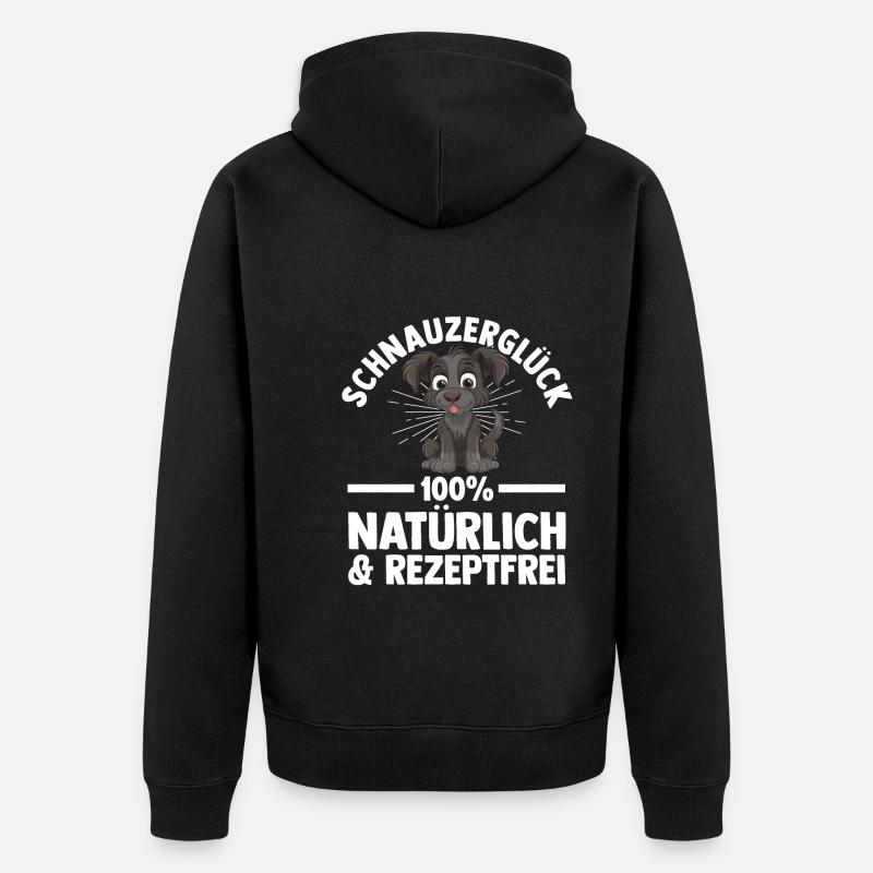 Schnauzer géant Schnauzer chien - Veste à capuche bio Premium Unisexe - noir