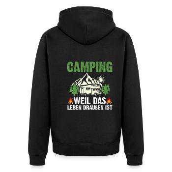 Camping-car Camping-car Camping Camping - Veste à capuche bio Premium Unisexe - noir - Dos - Nico (187cm)