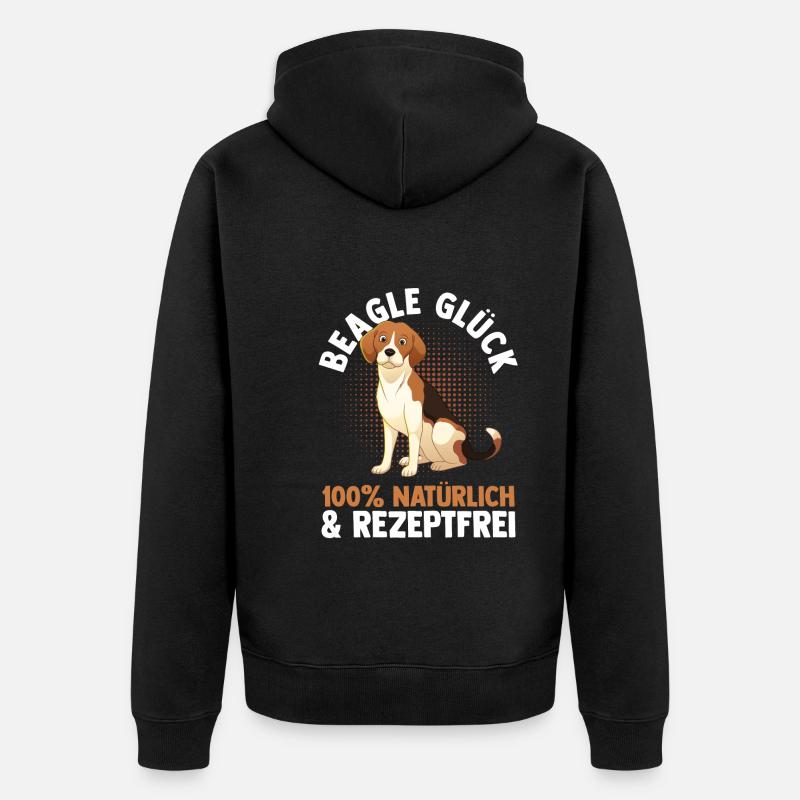 Chien Beagle - Veste à capuche bio Premium Unisexe - noir