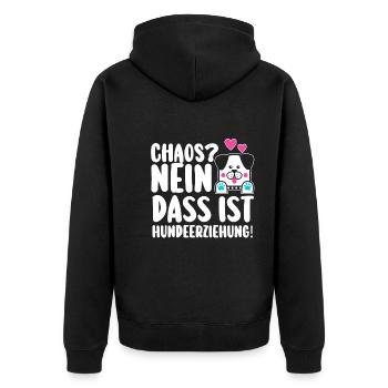 Chien Propriétaire de chien Propriétaire de chien Dresseur de chiens Chiens - Veste à capuche bio Premium Unisexe - noir - Dos - Nico (187cm)
