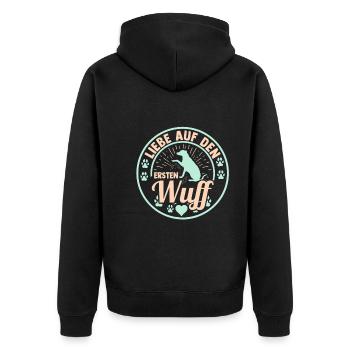 Chien Propriétaire De Chien Propriétaire De Chien Motif Chiens - Veste à capuche bio Premium Unisexe - noir - Dos - Nico (187cm)