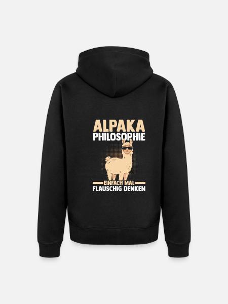 Alpaca - Unisex Premium Organic Zip Hoodie - black