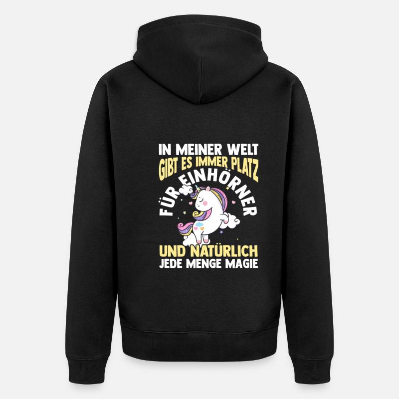 Licorne magique - Veste à capuche bio Premium Unisexe - noir
