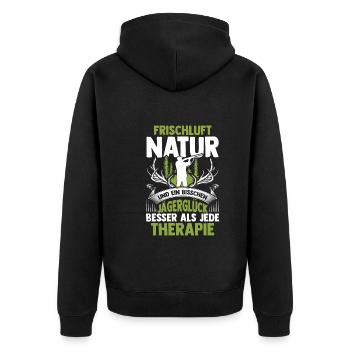 Hunting Hunting Deer Hunting Wild Boar Hunting Hunter - Unisex Premium Organic Zip Hoodie - black - Back - Nico (187cm)