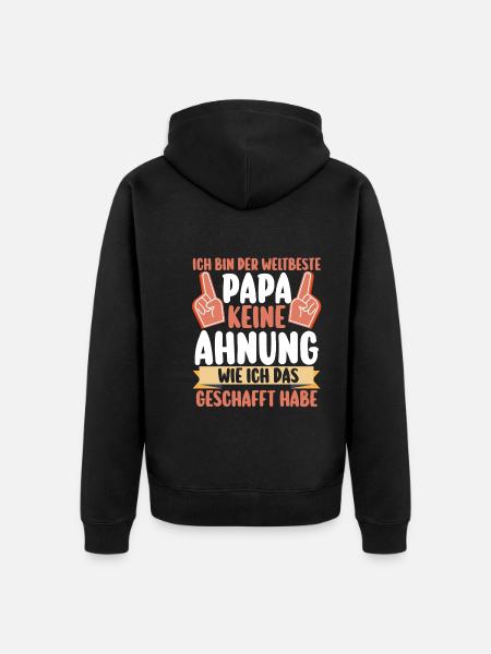Dad Father's Day Dad - Unisex Premium Organic Zip Hoodie - black