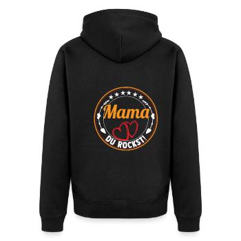 Mom Mother's Day Mom - Unisex Premium Organic Zip Hoodie - black - Back - Nico (187cm)
