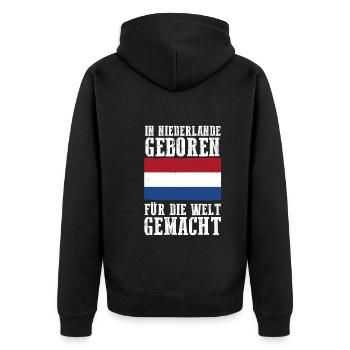Pays-Bas Pays-Bas Pays-Bas - Veste à capuche bio Premium Unisexe - noir - Dos - Nico (187cm)